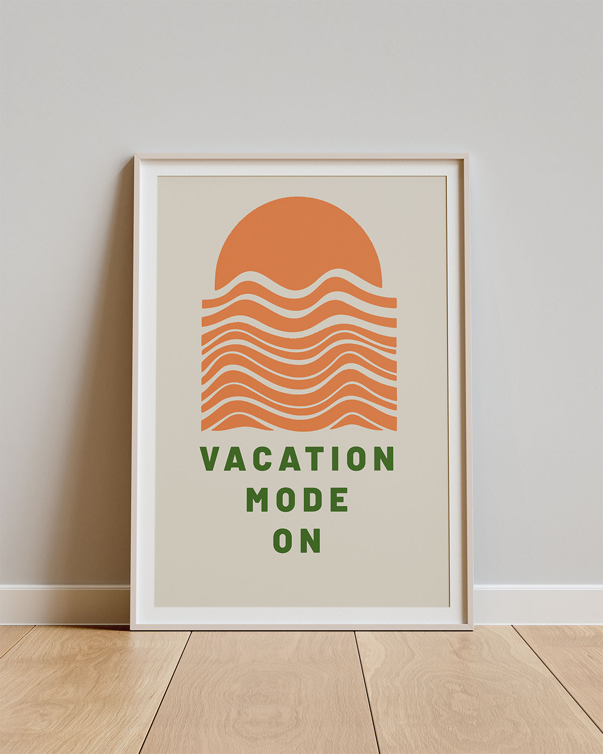Poster Sunset Mode – Zonsondergang met typografie