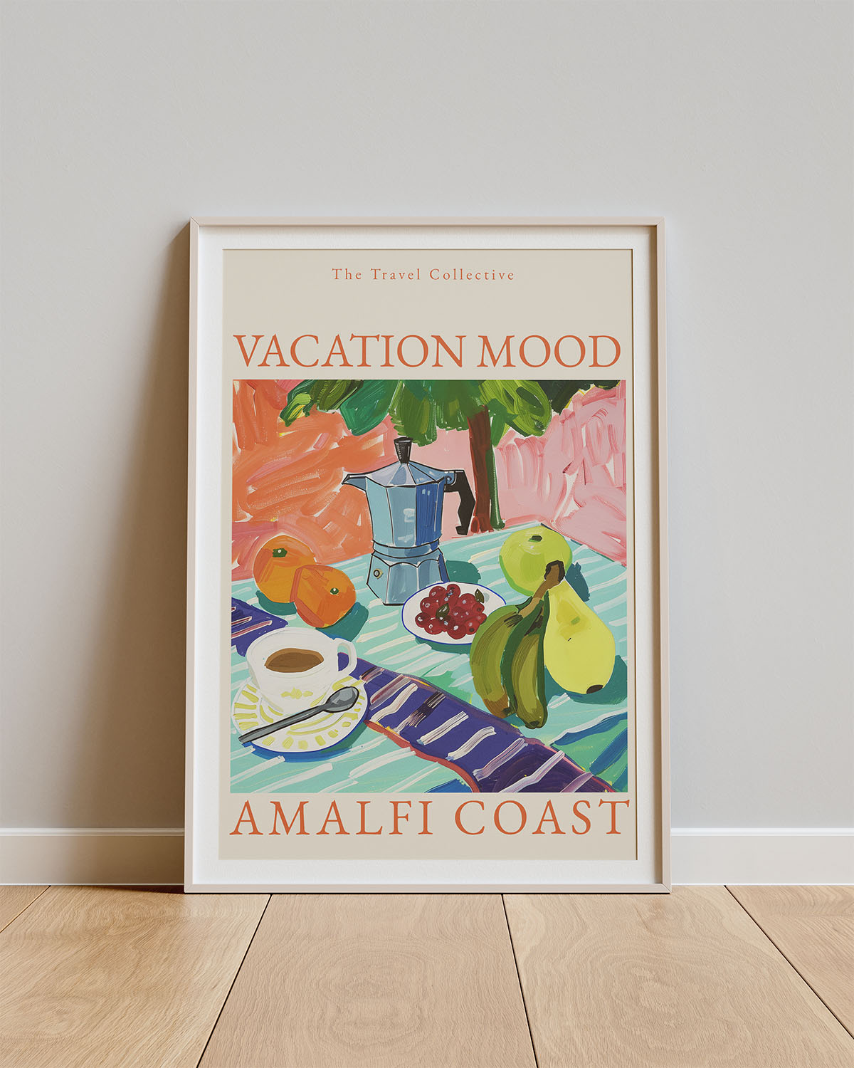 Poster Amalfi Picnic – Italiaanse reisillustratie