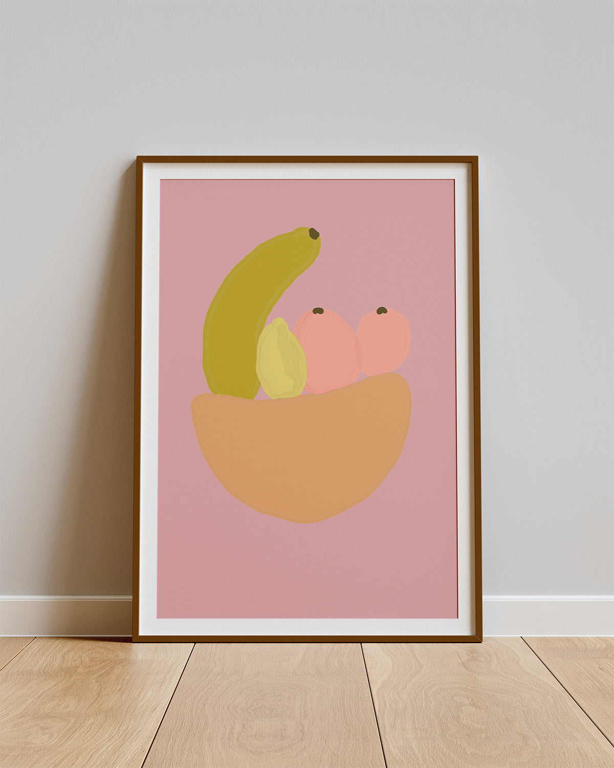 Poster Frutta Grafica – Fruitschaal in minimalistisch lijnenspel
