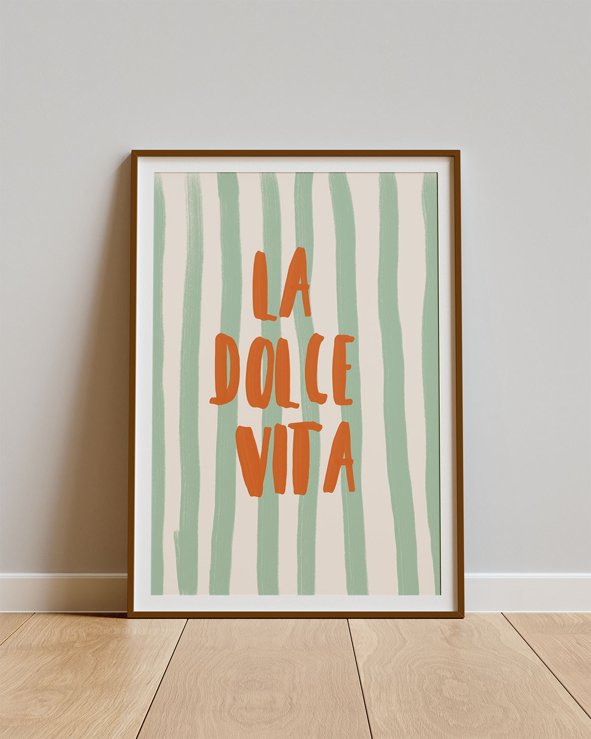 Poster Vita Lines – Typografisch lijnenspel met La Dolce Vita