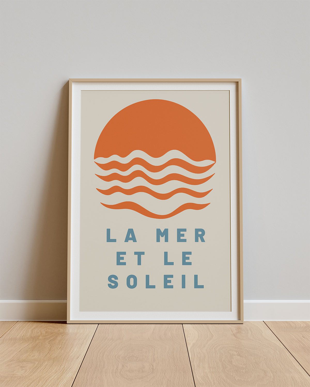 Poster Sunset & Sea – Vector Illustratie Zonsondergang