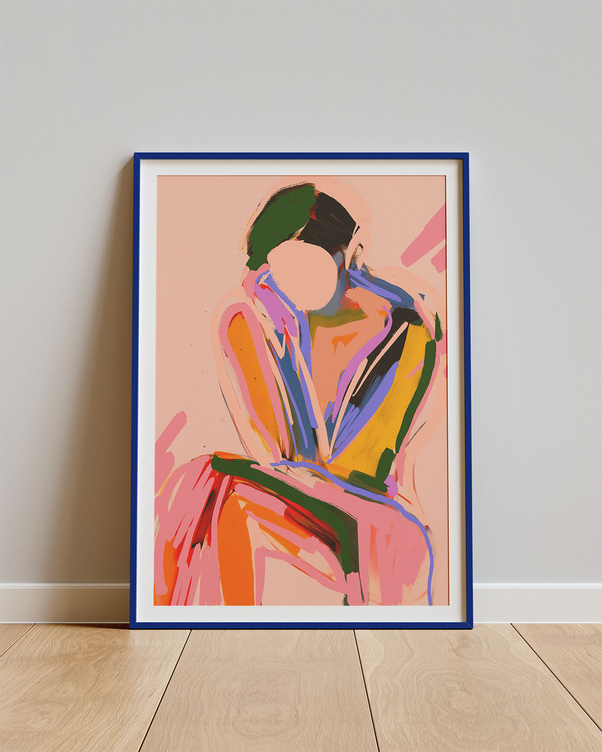 Poster Viva Donna – Vrouw in krachtige lijnen en kleuren